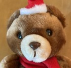 Lot Of 2 Russ Berrie Vintage Brown Bears With Santa Hat Named Chilly 5   