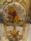 Disney Winnie The Pooh Piglet Glass Dome Revolving Bees Clock Floral Details