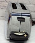 Vintage Sunbeam Model T-10b-1 Chrome 2-slot Toaster Works Read