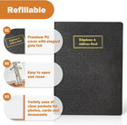 Refillable Address Book Binder With Alphabetical Tabs  648 Entry Space Large