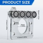 8 Wheel Trolley Assembly Rollers eight Bearing Trolley D-8wheel Trolley 2pcs