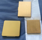 Set Of 3 Vtg  Cody Brass gold Tone Makeup Compact Case  Photo Case And Empty Tin