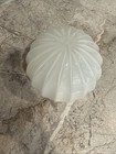 Vintage Ribbed White Milk Glass Lamp Light Art Deco Globe Shade 6  X 3 