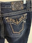 Miss Me Jeans Boot Cut Women s Dark Wash Sequin Embellished 30 X 34 Nwt