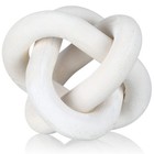 Rustic Hand-carved Wood Knot Decor   Boho Chain Link Accent For Coffee Table   S