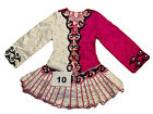 Irish Dance Eire Designs Pink Ireland Red White Dress 32  Length Pins
