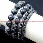 Natural 6 8 10 12mm Black Labradorite Round Gemstone Beads Stretch Bracelet 7 5 