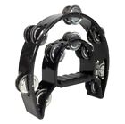 Lot Of 2 Double Row Tambourine Metal Jingles Hand Held Ergonomic Handle