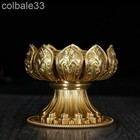 Copper Lotus Hand Turn Prayer Wheel Base Tibetan Praying Wheel Stand