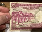 Belgian Congo 10 Francs 1943 Pick 14c Vf  Scarce Type