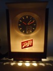 Rare Vintage 1960   s Schlitz Beer Clock  Sign Floating Hands Beer Light  Works