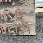 Vtg French Sign Wood With Raised Iron Letters    park Staff Only   
