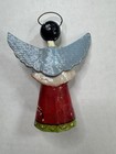 Vintage 1988 San Miguel De Allende Mexico Hand Painted Folk Art Angel Ornament