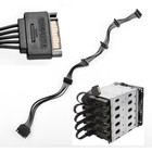 Sata Power 15 Pin 1 Male To 5 Female Splitter Hard Drive Cable Fits Hdd Ssd