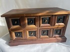 Vtg Wooden Jewelry Dresser Trinket Box - 4 Drawers Unisex Japan