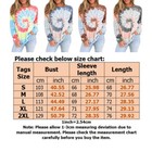 Women Long Sleeve Tie Dye Loose Blouse Tops Ladies Casual Sweatshirt Pullover