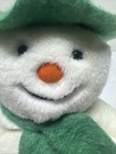 Vintage Eden The Snowman 9    Stuffed Plush Raymond Briggs Green Hat Scarf Euc
