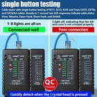Network Cable Tester Fits Rj45 Rj11 Cat5 Cat6 Cat7 Ethernet Lan Tool Black