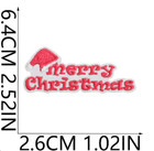 Merry Christmas - Embroidered Sew iron-on Patch