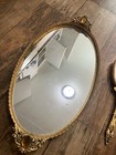 Antique Art Nouveau 3 Pc Gold Gilt Dresser Vanity Set   Mirror