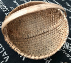 Vtg Xl Huge Splint Buttocks Gathering Egg Basket Primitive Appalachian Split Oak