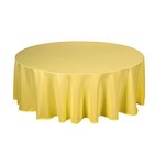 Yellow 108  Round Polyester Tablecloth Wedding Reception Supplies Dinner Sale