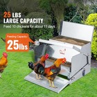 Automatic Chicken Feeder Galvanized Steel Poultry Feeder 25 Lb 10 Chickens