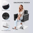 360   Swivel Barber Chair Black Hair Salon Chair Tattoo Spa Beauty Equipment