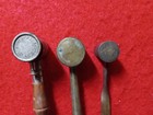 3 Antique vintage Handheld Powder Measurers