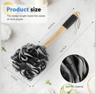 Loofah Brush Shower Brush With Handle     Long Handle Back Scrubber Exfoliating