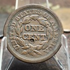 1852 Braided Hair Large Cent Nice Rim Cud Good Detail Free Shipping