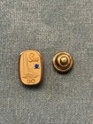 Vintage Sears 30 Year Service Pin 1 5 10k Gold Filled Gf Blue Sapphire Gem Euc
