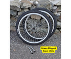 Pair Of 24 x1 95   507  Off-road Wheelchair Wheels With Axles  new 