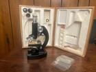 Monolux Microscope 40x-1200x With Vintage Wooden Case - Working -