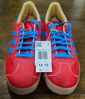 Adidas Gazelle Golf Lux Spikeless Leather Golf Shoes Red blue Men s Us 12 Jq7720