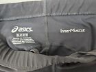 Asics Leg Balance Blk Running Legging Tights Inner Muscle Zip Leg Mens M Stretch
