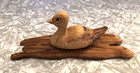 Vtg Expertly Carved Bird Duck Decoy By William Deloatch Signed 2  Tall Miniature