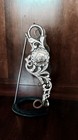 Vintage Sterling Silver Spade W  Rollers Pierced Scrolls Show Bit By Paulino