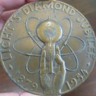 Light s Diamond Jubilee 1879-1954 Brass Token Thomas Edison Invention Lamp 1879