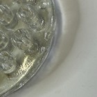 Vintage Clear Glass Flower Frog Round 19 Holes 5in