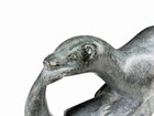 Inuit Eskimo Art Carved Serpentine Sculpture Of A Water Otter Eating Fish 1974