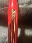  Cross Townsend Fountain Pen Red Marbled Gold Trim Medium M Nib Vintage