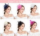 Z x Women Feather Fascinator Wedding Tea Party Hair Clip Brooch Bridal Headpi   
