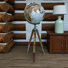 Big Floor World Globe On Adjustable Wooden Tripod Stand 12    Atlas Decor