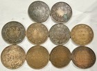 Canada Lot Of 10 Large Cents Victoria 