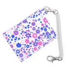 Colorful Candy Style Pass Case  Flower Pattern Airy Shower  lavender 
