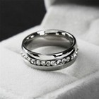 Sz6-12 Men women Couple Stainless Steel Wedding Ring Titanium Engagement Band  