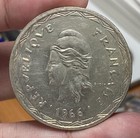 New Hebrides Vanuatu Km1 100 Francos 1966 Silver Crown France Colonial 