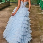 Layered Evening Dresses Lace Bodice With Slit Prom Dress Graduation Party Gowns