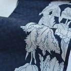 Women s Yukata Kawari-ori 100  Cotton Navy Floral Yukata Tulip Retro Presale